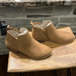 Faux suede ankle boots